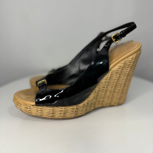 The Original Car Shoe by Prada Leather Wedge Sandals – Excellent Condition - Picture 3 of 5